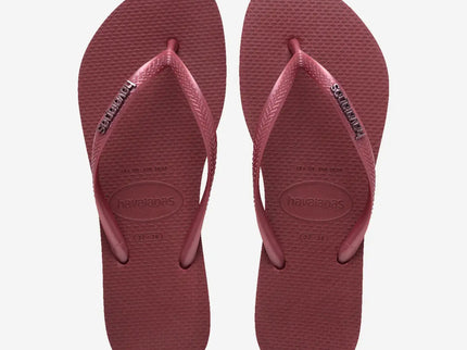 Havaianas Havaianas Slim Logo Metallic Slippers Amaranth