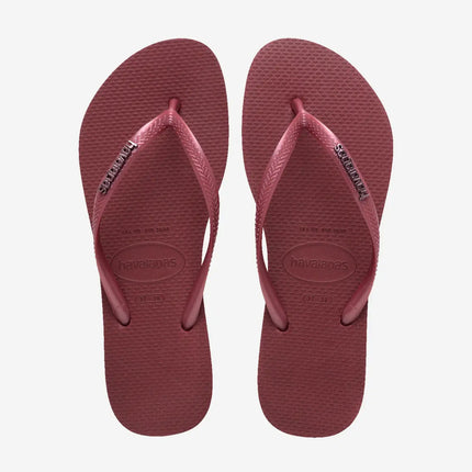 Havaianas Havaianas Slim Logo Metallic Slippers Amaranth