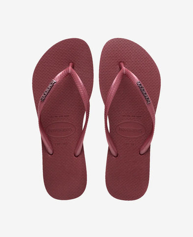 Havaianas Havaianas Slim Logo Metallic Slippers Amaranth