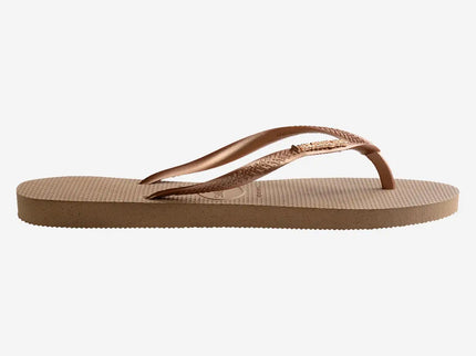 Havaianas Havaianas Slim Logo Metallic Slippers Rose Gold