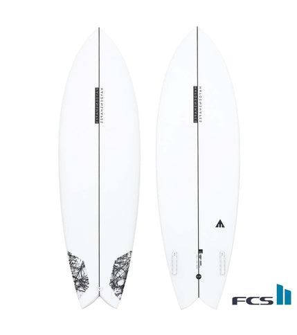 Hayden Shapes Haydenshapes Hypto Krypto TWIN PU - FCS II - 2 Fin 5'10 Clear