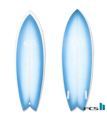 Hayden Shapes Haydenshapes Hypto Krypto TWIN PU - FCS II - 2 Fin 6'4 Blue Fade