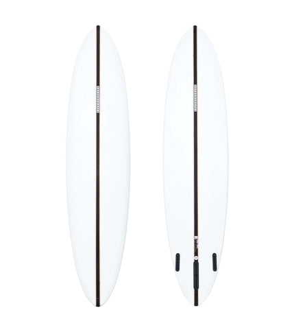 Hayden Shapes Haydenshapes Mid Length Glider PU - Futures - 2 + 1 Fin 6'10 Clear
