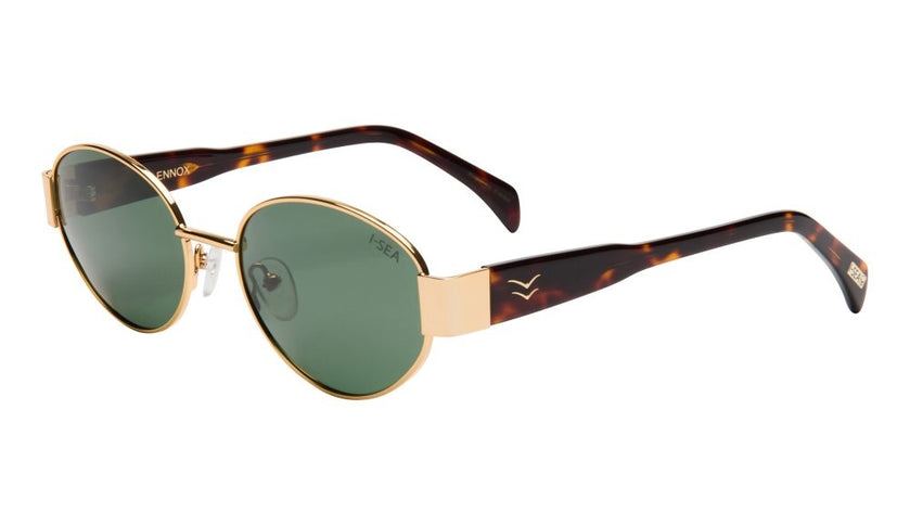 I-Sea I-Sea Lennox Zonnebril Gold Acetate / Green Polarized Lens