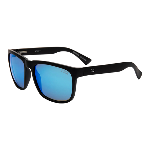 I-Sea I-Sea Wyatt Zonnebril Black / Blue Mirror Polarized Lens
