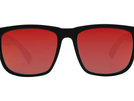I-Sea I-Sea Wyatt Zonnebril Black / Red Mirror Polarized Lens