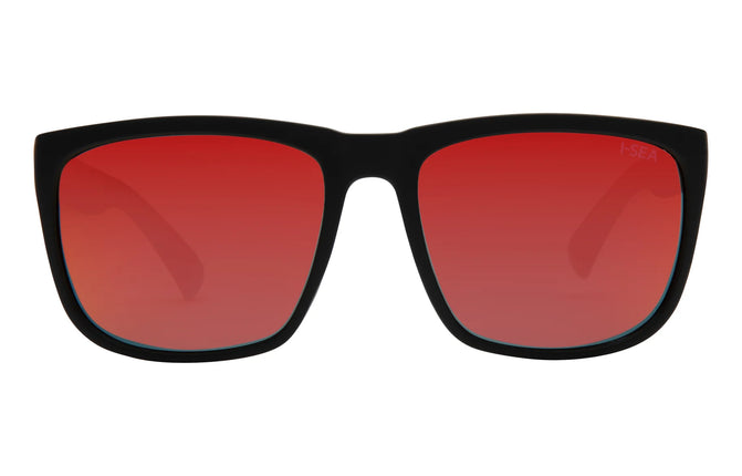 I-Sea I-Sea Wyatt Zonnebril Black / Red Mirror Polarized Lens