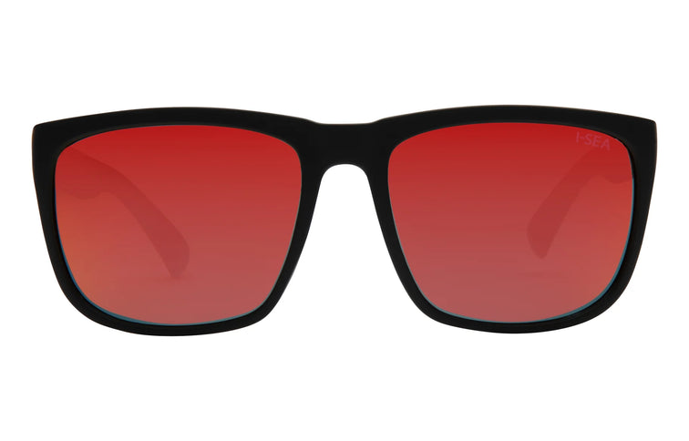 I-Sea I-Sea Wyatt Zonnebril Black / Red Mirror Polarized Lens