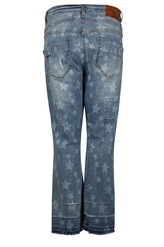 Isla Ibiza Isla Ibiza Dames Trousers Baggy Denim Blue