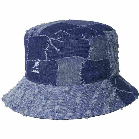 Kangol Kangol Denim Mashup Bucket Hat Med Blue