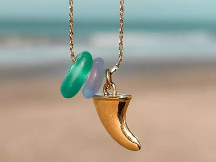 Laguna Treasures Laguna Treasure Zeeglas Ketting Vin Goud
