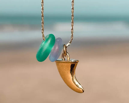 Laguna Treasures Laguna Treasure Zeeglas Ketting Vin Goud