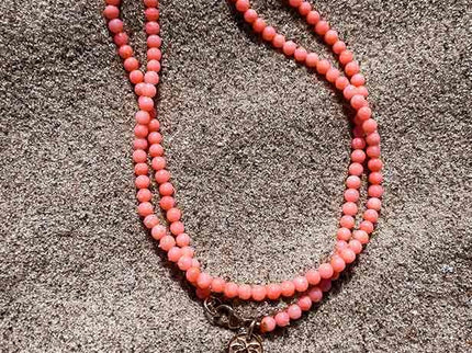 Laguna Treasures Laguna Treasures Bamboekoraal Kralen Ketting Roze