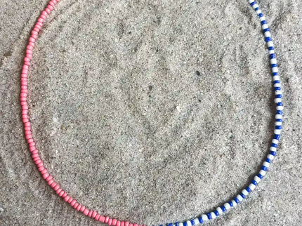Laguna Treasures Laguna Treasures Beach Escape Kralen Ketting Blauw-Wit/Roze