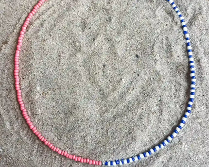 Laguna Treasures Laguna Treasures Beach Escape Kralen Ketting Blauw-Wit/Roze