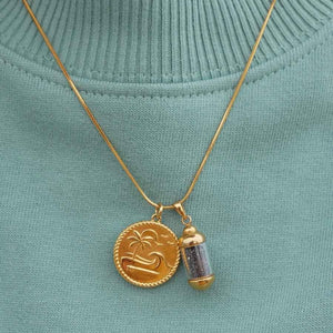 Laguna Treasures Laguna Treasures Beach Pendant Goud met Island Vibes