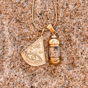 Laguna Treasures Laguna Treasures Beach Pendant Goud met Ocean Eye