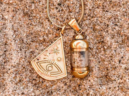 Laguna Treasures Laguna Treasures Beach Pendant Goud met Ocean Eye