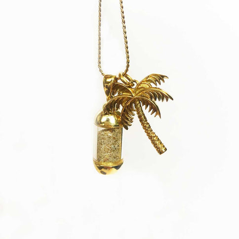 Laguna Treasures Laguna Treasures Beach Pendant Goud met Palmboom