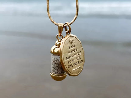Laguna Treasures Laguna Treasures Beach Pendant Ketting Kitegirl Goud