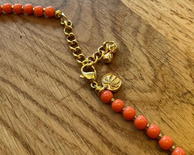 Laguna Treasures Laguna Treasures Bidart Ketting Oranje Goud