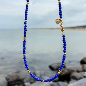 Laguna Treasures Laguna Treasures Blue Lagoon Ketting Kobalt Blauw Goud