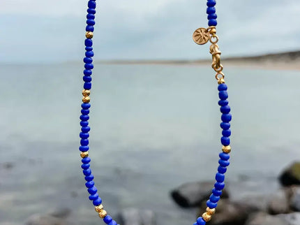 Laguna Treasures Laguna Treasures Blue Lagoon Ketting Kobalt Blauw Goud