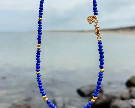 Laguna Treasures Laguna Treasures Blue Lagoon Ketting Kobalt Blauw Goud
