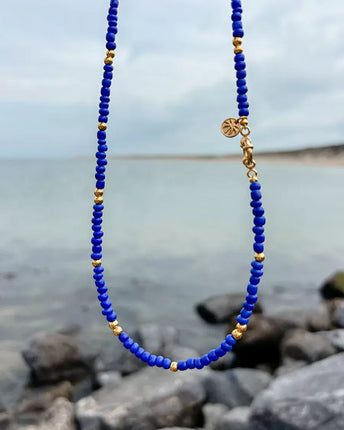 Laguna Treasures Laguna Treasures Blue Lagoon Ketting Kobalt Blauw Goud