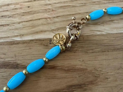 Laguna Treasures Laguna Treasures Bonaire Ketting Blauw Goud