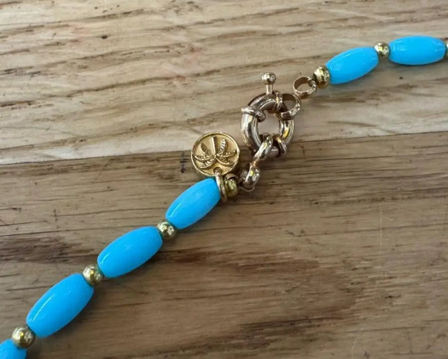 Laguna Treasures Laguna Treasures Bonaire Ketting Blauw Goud