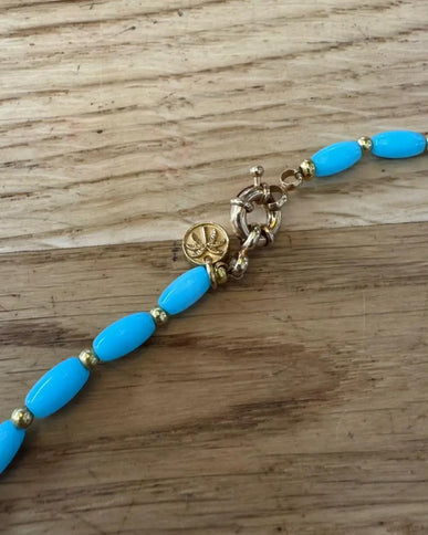 Laguna Treasures Laguna Treasures Bonaire Ketting Blauw Goud