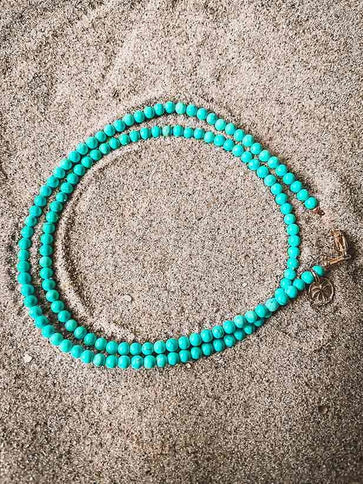 Laguna Treasures Laguna Treasures Howliet Kralen Ketting Fijn Turquoise