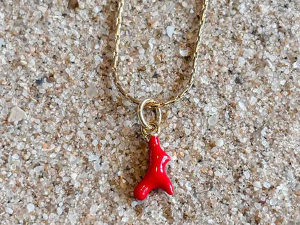 Laguna Treasures Laguna Treasures Oceaan Ketting Coral Flame XS Goud
