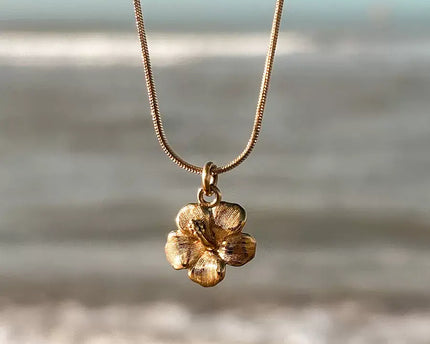Laguna Treasures Laguna Treasures Oceaan Ketting Hibiscus Goud