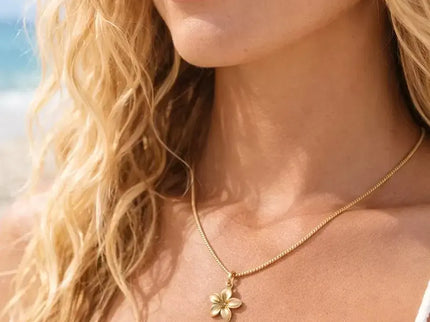 Laguna Treasures Laguna Treasures Oceaan Ketting Plumeria Goud