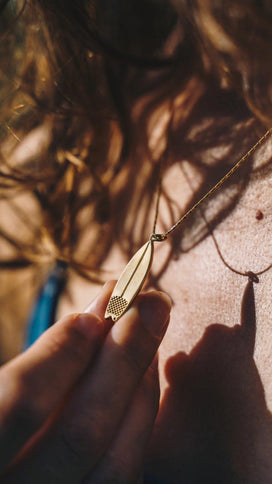 Laguna Treasures Laguna Treasures Oceaan Ketting Surfboard Goud