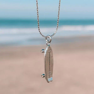 Laguna Treasures Laguna Treasures Oceaan Ketting Surfskateboard Zilver