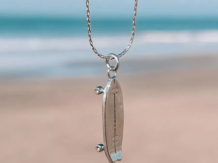 Laguna Treasures Laguna Treasures Oceaan Ketting Surfskateboard Zilver