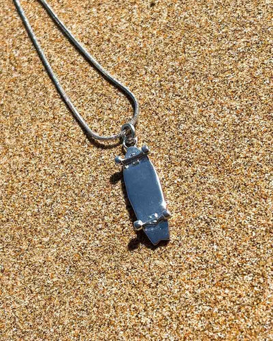 Laguna Treasures Laguna Treasures Oceaan Ketting Surfskateboard Zilver
