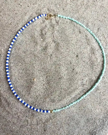Laguna Treasures Laguna Treasures Ocean Escape Kralen Ketting Blauw-Wit/Mint