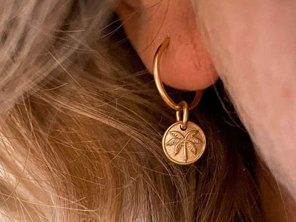 Laguna Treasures Laguna Treasures Oorbellen Goud Mini Palm