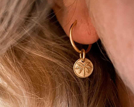 Laguna Treasures Laguna Treasures Oorbellen Goud Mini Palm