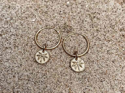 Laguna Treasures Laguna Treasures Oorbellen Goud Mini Palm