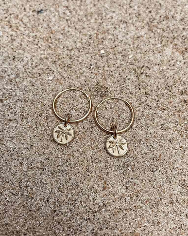 Laguna Treasures Laguna Treasures Oorbellen Goud Mini Palm
