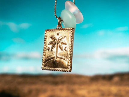 Laguna Treasures Laguna Treasures Zeeglas Ketting My Loves Goud