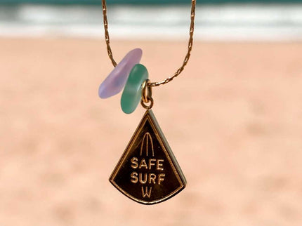 Laguna Treasures Laguna Treasures Zeeglas Ketting Ocean Eye Goud