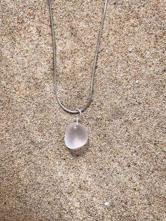 Laguna Treasures Laguna Treasures Zeeglas Ketting Pink Zilver