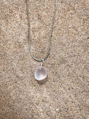 Laguna Treasures Laguna Treasures Zeeglas Ketting Pink Zilver