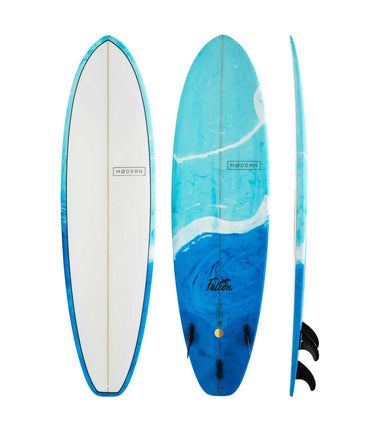 Modern Modern Falcon PU - FCS II - 3 Fin - Blue Swirl FACTORY SECOND